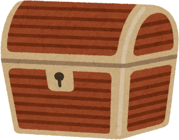 Illustration of a Closed Pirate Treasure Chest